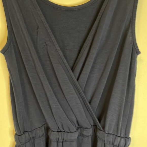 Lou & Gray Dress XS Navy Blue Dress Tank Style Pockets Drawstring Waistband - Picture 5 of 6